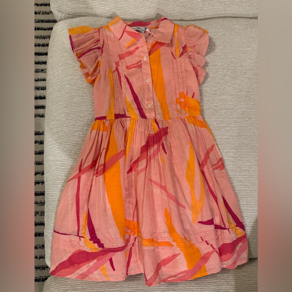 NWT, Vineyard Vines Pink and Orange Kids Dress, size XS 5-6